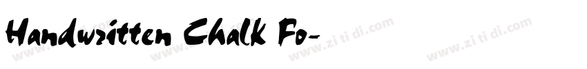Handwritten Chalk Fo字体转换